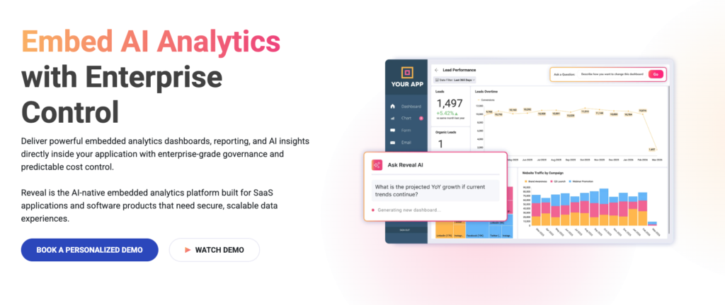 Reveal AI landing page